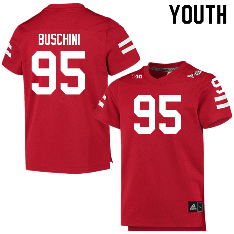 Youth #95 Brian Buschini Nebraska Cornhuskers College Football Jerseys Sale-Scarlet